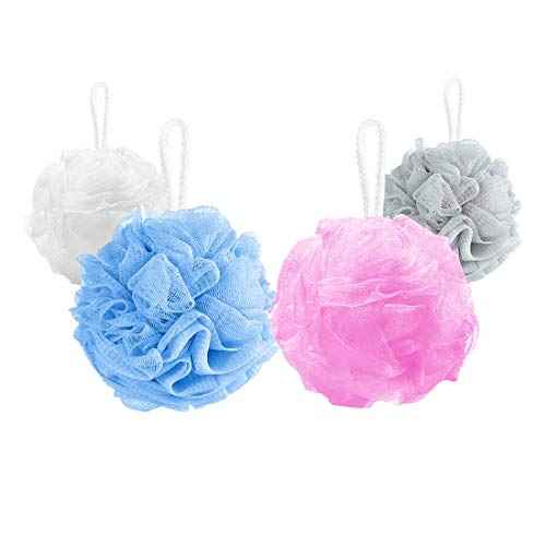 10 Pack of Bath Loofah Shower,Small Size Sponge Pouf Body Scrubber Exfoliator Scrubber Ball,Mesh Bath and Shower Sponge for Kids Women Men Body Wash Bathroom