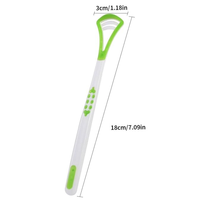 Tongue Scraper Tongue Cleaning Brush Scraper Tool for Oral Hygiene, Healthy Mouth Care and Daily Dental Cleaning Green