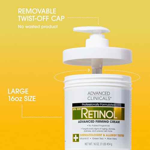 Advanced Clinicals Retinol Body Cream + Green Coffee Bean Oil Thermo - Firming Body Lotion 2pc Skincare Set For Women & Men | Body & Face Moisturizer Set Helps Improves Appearance Of Crepey Skin, 2PC