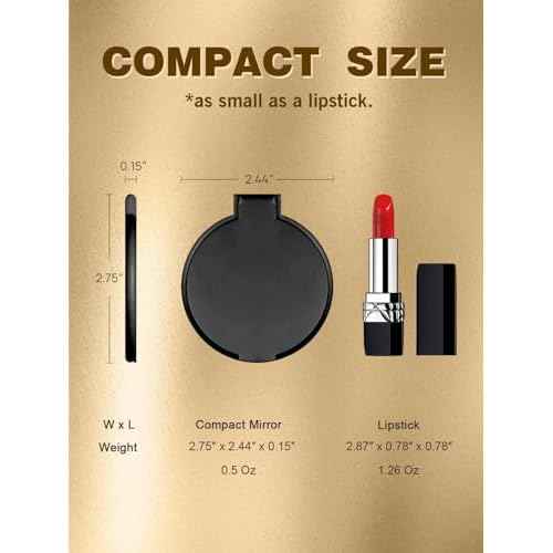 Qislee Compact Mirror Bulk, Round Makeup Bulk Compact Mirrors for Purse, Set of 36 (White)