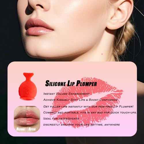 Fish Lip Plumper Fish-Shaped Lip Suction Device,Long-Lasting Lip Enhancer Tool for Instant Volume, Reusable Silicone Lip Plumper,Perfect for Lip Care & Sexy Lip Accent for Women