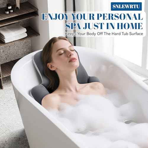 Full Body Bath Pillow for Bathtub, Thick & Luxury Bathtub Cushion with 192 Suction Cups, Bathtub Pillows for Head & Neck, Back Support, Ideal Bath Accessories for Women' Gifts Spa, Soaking, Tub