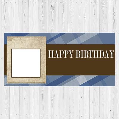 Happy Birthday Custom Vinyl Banner With Your Photos, Personalized Birthday Banner Sign For Children Newborn Baby Kids Celebration Backdrops Party Supplies Favors Props – 8ft x 4ft