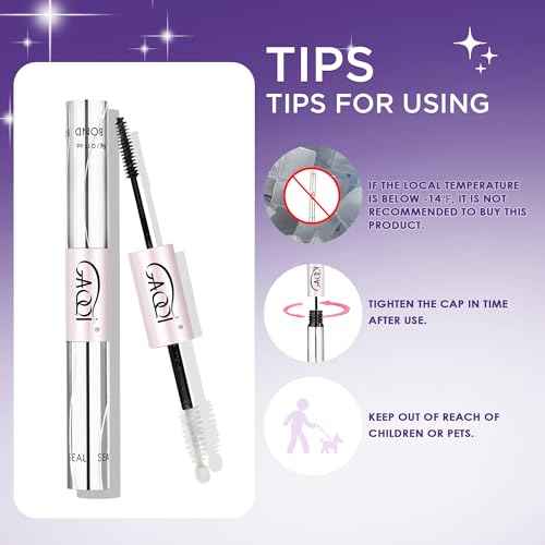 GAQQI Lash Cluster Glue, Lash Bond and Seal Waterproof, Bond & Seal Eyelash Glue for Clusters, Eyelash Adhesive Black Long-Lasting 72H, Latex-Free£¨5ml+5ml£©