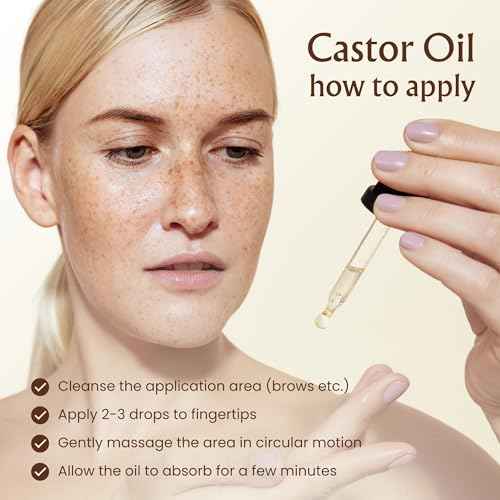 BodyJ4You Organic Castor Oil - 100% Pure Natural Cold Pressed USDA Certified Organic - Hexane Free Unrefined Non GMO - Lashes & Eyebrow Kit Mascara Tube Brush Wand Hydrating Oil - Glass Bottle 4oz