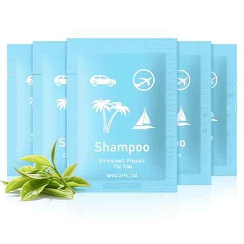 Travel Size Shampoo Bulk,Green Tea Scent,0.28 fl oz (8ml) Shampoo Mini Small,Hotel Supplies Bulk for Guests Airbnbs Homes Resorts Offices (pack of 50, green tea)