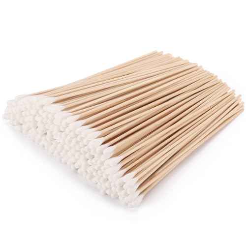 1200 Count 6 Inch Long Cotton Swabs with Wooden Sticks, Cleaning Cotton Sticks Cotton Tipped Applicators Cleaning Swabs