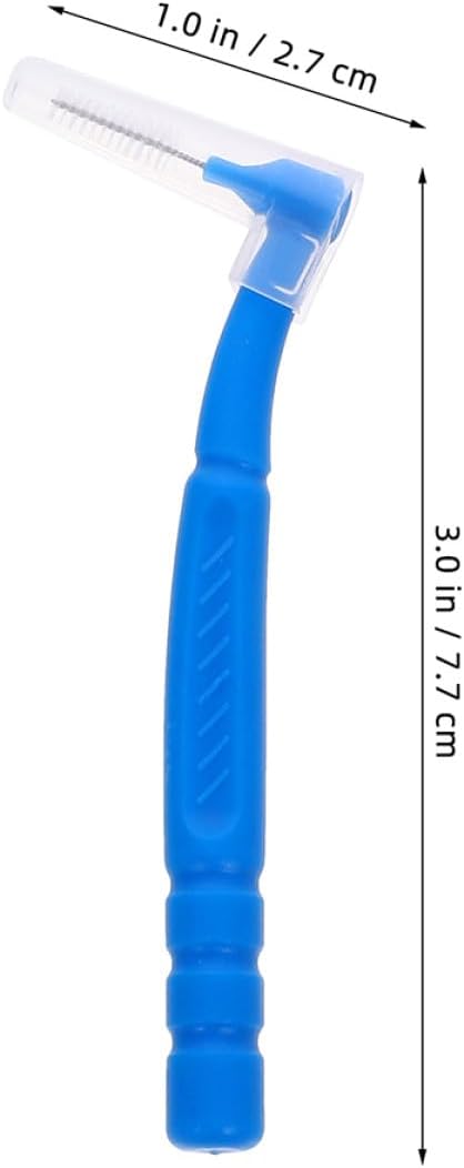 30Pcs Interdental Brushes Manual Toothbrush for Braces Teeth Cleaning L-Shaped Wear-Resistant Toothbrushes Portable Collection for Oral Care