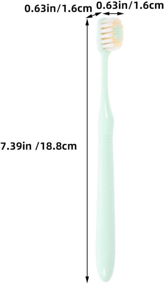 Mipcase Soft Bristle Toothbrush Wide Brush Head 9pcs, Adult Manual Toothbrushes for Gum Care, Household Teeth Brush for Daily Oral Cleaning