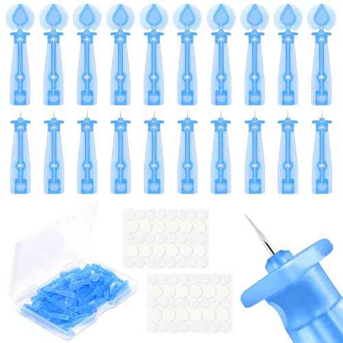 50 Pack Disposable Acne Pimple Popper Needles and 72 Dots Pimple Stickers, for Whitehead Acne Closed Mouth Needle (50 Pack)