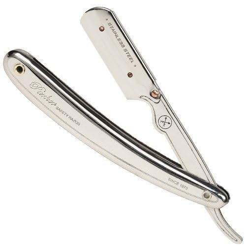 Parker SR1 Classic Straight Razor Set for the Ultimate Wet Shave ? Includes 100% Pure Badger Brush, Chrome Stand & 100 Premium Stainless Steel Blades ? Barber?Quality Grooming Kit for Men