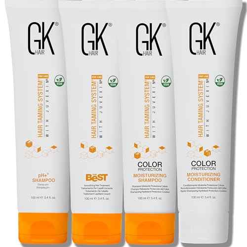 GK HAIR Global Keratin The Best Smoothing Keratin Treatment Kit (3.4 Fl Oz/100ml) Professional Brazilian Complex Blowout Straightening For Silky Smooth & Frizzy Hair