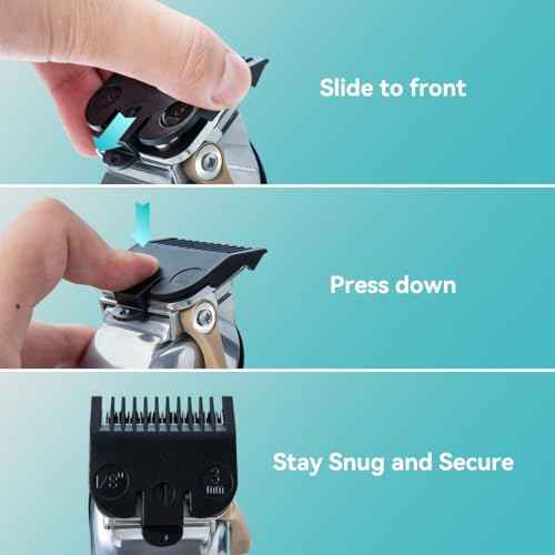 Clipper Guards Set Compatible with Most Wahl Clippers, Clipper Guides Replacement - 1/16" to 3/16", 3 Piece Set, Black Color