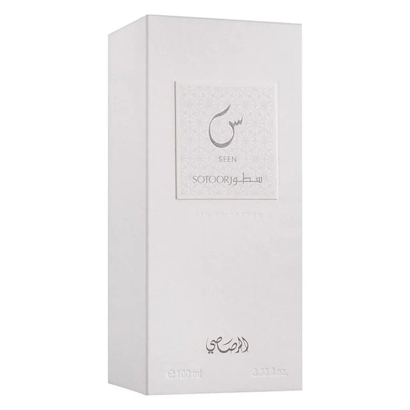 Rasasi Sotoor Seen EDP - Eau De Parfum 100 ML (3.8 oz) | Elegant Unisex Fragrance | Sweet Fruity Aroma Blended with Musk and Patchouli Perfumes