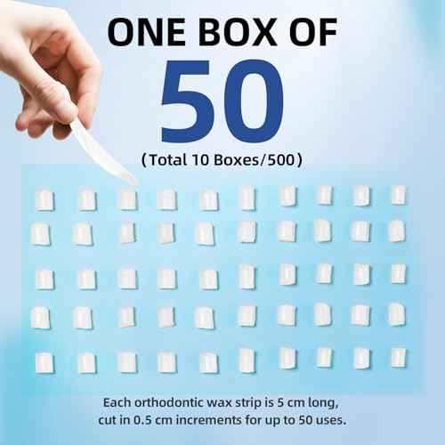 RAZOKO Orthodontic Wax for Braces Aligners Dental Wax Food Grade Orthodontic Wax Strips Precut Wax Dots