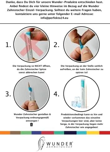 Wonder Toothpicks with Flavor - 100x Flavored toothpicks Individually Packed in 8 Refreshing Varieties - Gentle Oral Hygiene - Fresh Breath - Individually Packed Toothpicks with Flavor