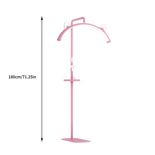 Lash Lamp for Eyelash Tech, Dimmable 3 Color Half Moon Lamp with Adjustable Height, Esthetician Light with Phone Stand for Eyelash Extensions Skincare Tattoo Spa Nail