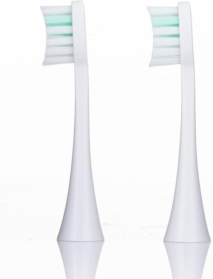 Pop Sonic Replacement Toothbrush Heads (Pack of 2) - Toothbrush Head w/Super Soft Dupont Tynex Nylon Bristles (Pro 2.0 Sonic)