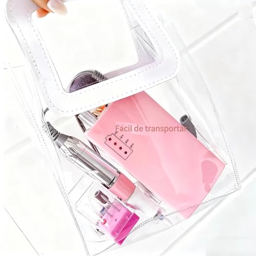 Electric Nail Drill Machine 30000rpm High Speed Nail Polishing Machine with 6 Grinding Heads 100?240V Rechargeable Lithium Battery ABS Material for Manicure Salon or Home Use (US
