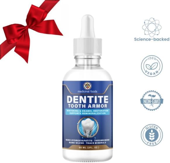 Original Dentite Tooth Armor Liquid | Nano Hydroxyapatite Remineralization Drops to Restore Tooth Enamel & Support Sensitivity Relief | at-Home Enamel Repair for Stronger Teeth | 60 ml
