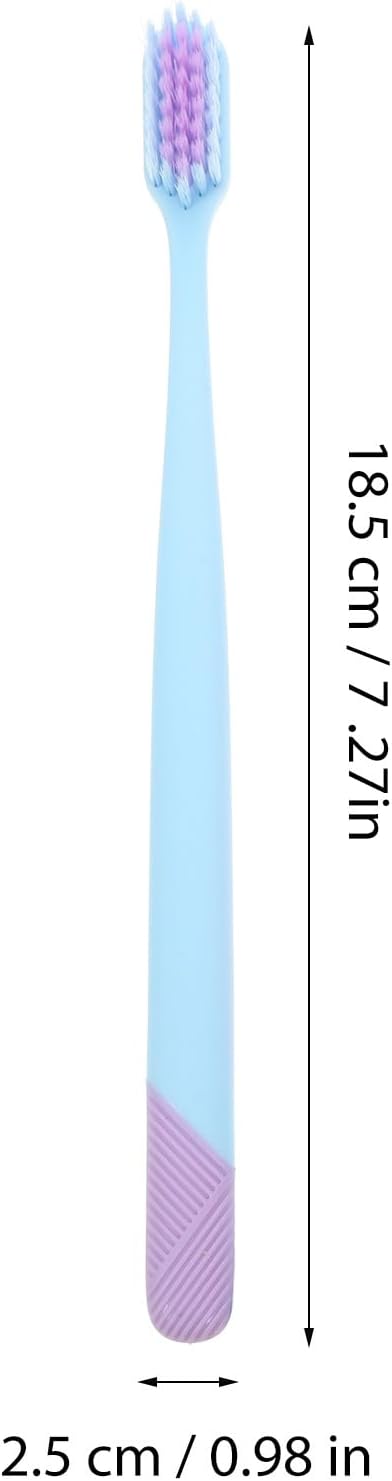 10pcs Soft Bristle Adult Toothbrushes Compact Small Brush Head Portable Manual Toothbrushes for Travel and Daily Oral Cleaning