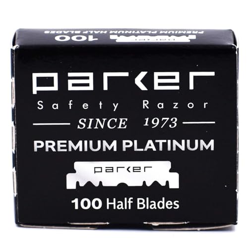 Parker SR1 Classic Straight Razor Set for the Ultimate Wet Shave ? Includes 100% Pure Badger Brush, Chrome Stand & 100 Premium Stainless Steel Blades ? Barber?Quality Grooming Kit for Men