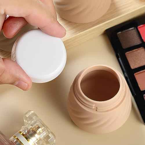 Gemice Travel Containers for Toiletries, Silicone Cream Jars TSA Approved Travel Size Containers with Clear Bag, Leak-proof Travel Accessories with Lid for Cosmetic Face Body Hand Cream