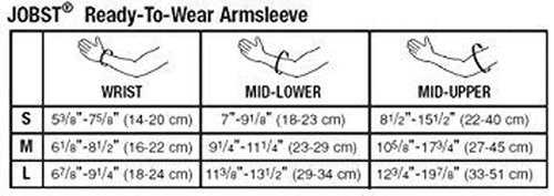 BI101315 - Bsn Jobst Ready-To-Wear Arm Sleeve Compression 20-30, Large,Beige