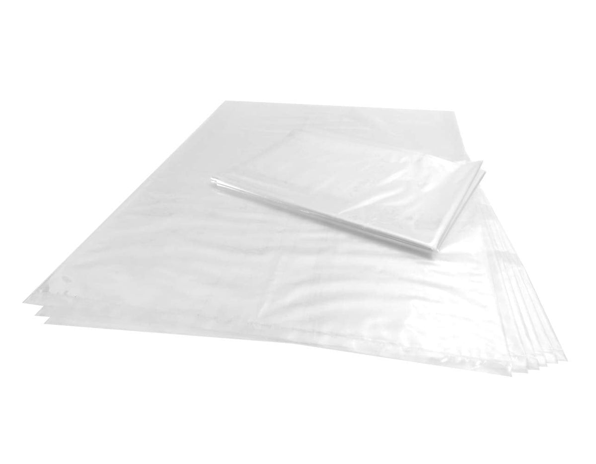 Wowfit 100 CT 16x20 inch 1.1 Mil Clear Plastic Flat Open Poly Bags – Great for Dough Proving, Sourdough Bread, Baking, Food Storage, and More