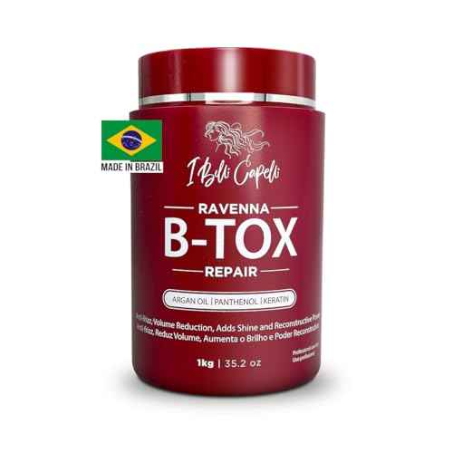 I Belli Capelli Ravenna Repair Hair B-tox -Cirugia Capilar para el Cabello, Formaldehyde-Free- B-tox Capilar Para El Cabello, Long Lasting Anti-Frizz, Smoothing, B-tox Hair Treatment 35.2 oz(1kg)