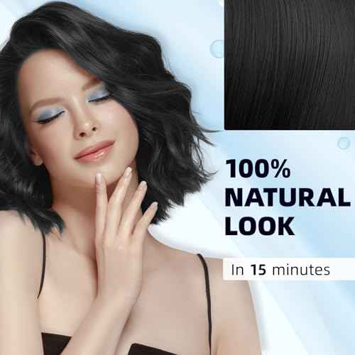 Ivnil Black Hair Dye Shampoo 3 in 1 Color Shampoo for Women & Men for Gray Hair Coverage for Instant Champu Para Canas