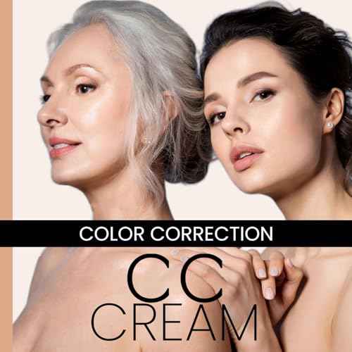 CC Cream for Older Women, Skin Tone Adjusting CC Cream Spf 43, CC Creams Self Adjusting for Mature Skin, Even Complexion, Conceals, Moisture & Anti Aging, For All Skin Types (2PCS)