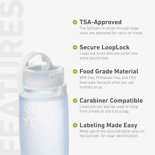 humangear GoToob+ 3-Pack (Small) | Refillable Silicone Travel Bottle | Locking Lid | Food-Safe Material, Clear/Purple/Teal, Small (1.7 fl.oz; 53ml)