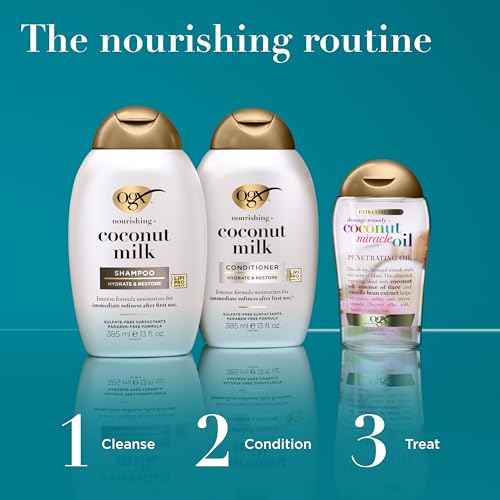 OGX Extra Strength Damage Remedy + Coconut Miracle Oil Penetrating Hair Oil Treatment, Extra Hydrating Anti-Frizz Oil for Coarse, Dry Hair, Paraben-Free, Sulfated-Surfactants Free, 3.3 Fl Oz
