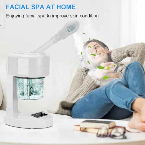 JOSTZHXIN Facial Steamer Nano Ionic Face Steamer with Extendable Arm,Portable Facial Steamer 360¡ÆRotating Nozzle Esthetician Steamer for Personal Care at Home or Salon