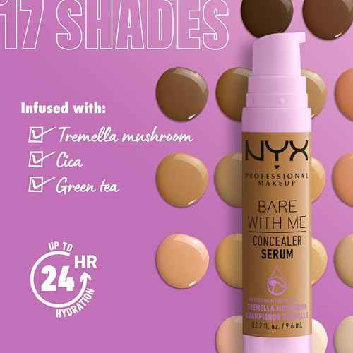 NYX PROFESSIONAL MAKEUP Bare With Me Concealer Serum, Concealer Makeup For Up To 24Hr Hydration - Light