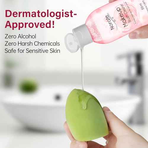 Norate Makeup Brush Cleaner, Stocking Stuffers for Women, Moms, Teen Girls, Electric Makeup Brush Cleaner Machine Solution, Removes Residue from Makeup Brushes with Deep-Clean Cruelty-Free Shampoo