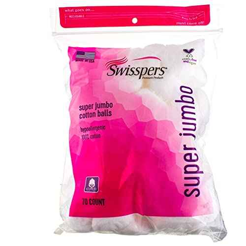 Swisspers Super Jumbo Cotton Balls 70 ea ( Pack of 6)