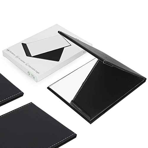 EFAILY Folding Travel Mirror, PU Portable Adjustable Rectangular Ultrathin Mirror, for Travel, Camping,Home(6.4W¡¿5.3L)