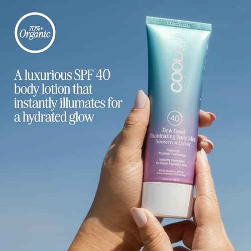 COOLA Organic Dew Good Illuminating Probiotic Serum with SPF 30 and Body Melt with SPF 40, Dermatologist Tested Sunscreen that Instantly Illuminates Skin