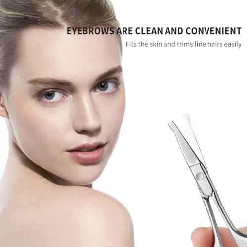 Small Scissors With Round Tip Design - Professional Grooming for Hair, Eyelashes, Nose, Eyebrow Trimming, Mustache - Will Not Hurt the Nasal Cavity