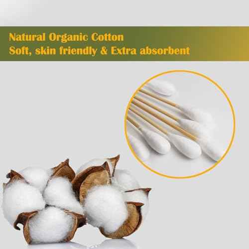 6 Inch Long Large Size Cotton Swabs 100PCS,Bamboo Sticks & Highly Absorbent Tipped Applicators for Pet Care