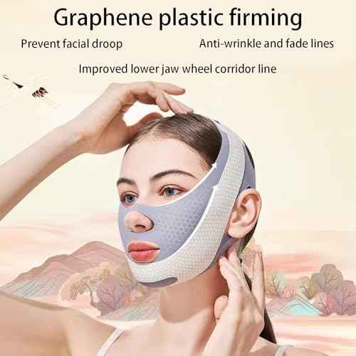 TFAXOG V Line Lifting Mask Chin Strap for Sleeping Reusable£¬Face Lift Tape Face Slimmer for Women£¬Jaw Trainer£¨Pink. Black. Blue£© Variety of Options.(Pink,2PCS)