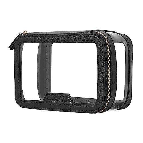 ROWNYEON Clear Makeup Case Toiletry Bag Multipurpose Travel Makeup Train Case Portable Cosmetic Organizer Transparent Storage Bag