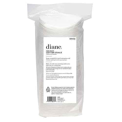Diane Multi-Layer 3.5" x 2.75" Cotton Ovals, 100% Pure Cotton, Ideal for Makeup Removal, Nail Polish Touch-Ups, Skincare, and Everyday Household Use, 100 Count