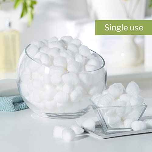 McKesson Cotton Balls [2000 Count] Bulk, 100% Pure Cotton Balls for Face, Nail Polish Remover, Makeup, Medium
