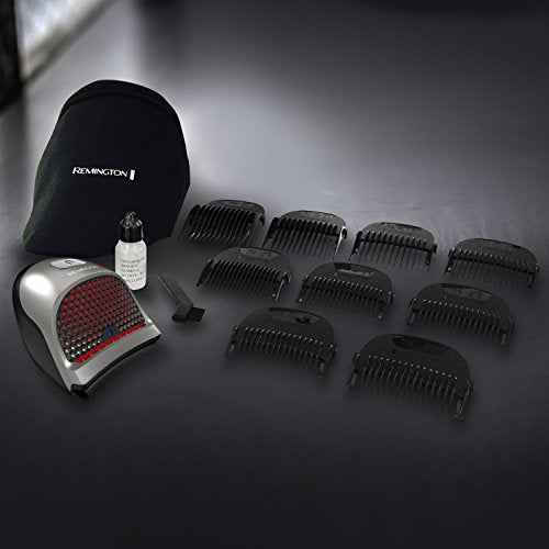 Remington Shortcut Pro Self-Haircut Trimmer Kit, Waterproof Cordless Electric Razor for Head, Beard, and Body, Curved Blades and 9 Trimmer Lengths, Head Shaver, 5-Minute Quick-Charge, 14-Piece Set