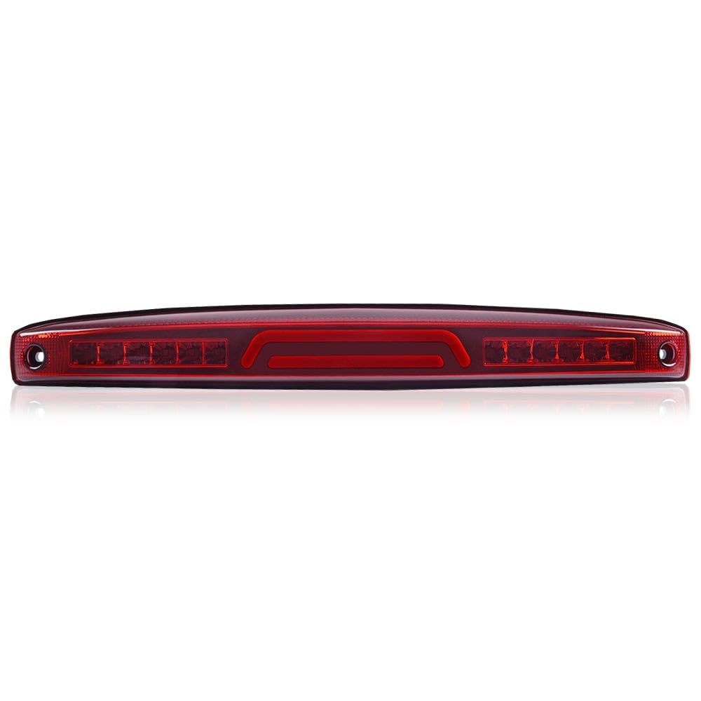 CROSSDESIGN LED Bar 3rd Third Brake Light Compatible with Dodge Ram 2500 3500 2003-2006 Third Brake Light Cargo Red Lens Chrome