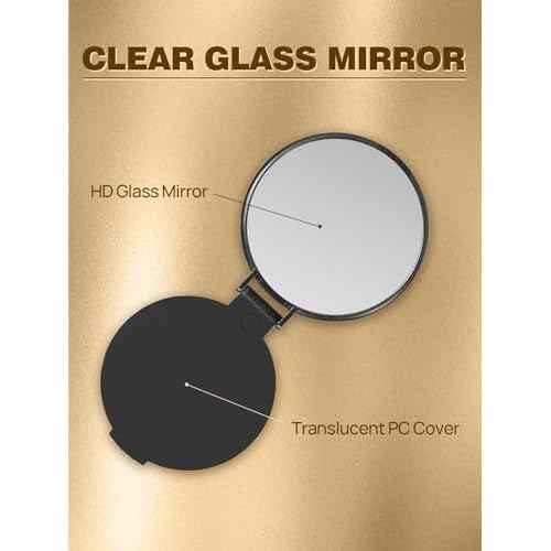 Qislee Compact Mirror Bulk, Round Makeup Bulk Compact Mirrors for Purse, Set of 36 (White)