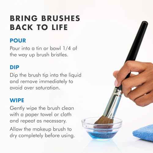 Cinema Secrets Original Blue Vanilla Makeup Brush Cleaner Spray - Professional Cleanser for Makeup Brushes - Quick-Drying, Rinse-Free Formula - Removes Stubborn Waterproof Make Up